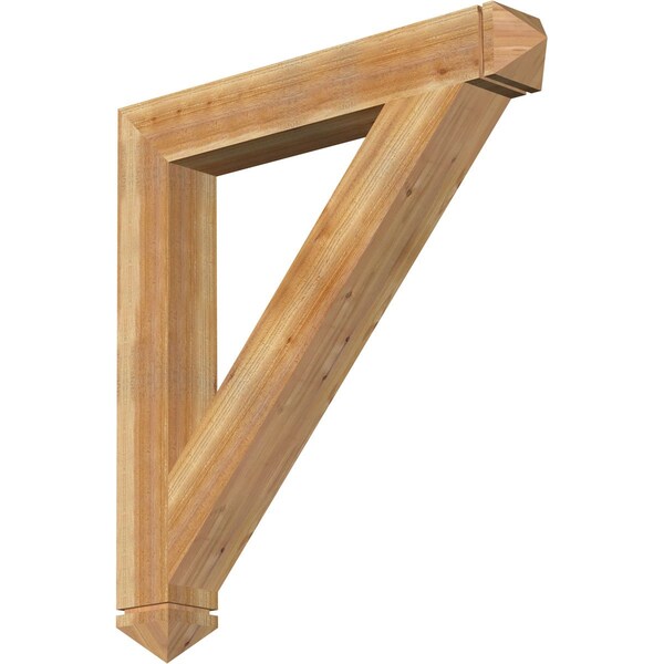 Ekena Millwork Traditional Arts & Crafts Rough Sawn Bracket, Western Red Cedar, 6"W x 44"D x 48"H BKT06X44X48TRA03RWR - main